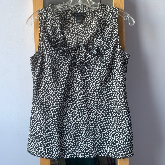 SPENSE | B&W Sleeveless Blouse • Small - Picture 1 of 4